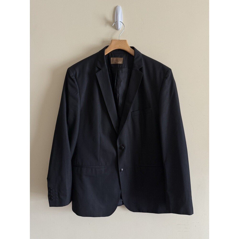 ZARA Blazer Sports Coat Mens 46 Stretch Suit Jacket Single Breasted 2-Buttons